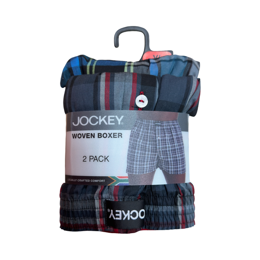 JOCKEY 2 PACK CLASSIC WOVEN BOXER UNDERWEAR MENS