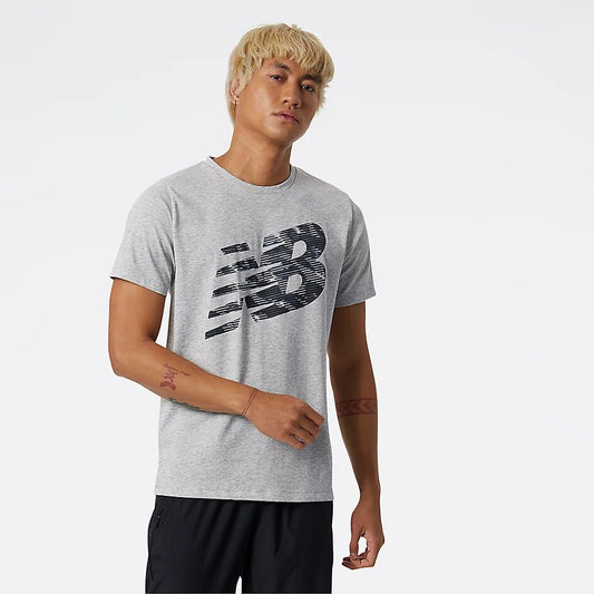 NEW BALANCE GRAPHIC HEATHERTECH SHORT SLEEVE TEE MENS