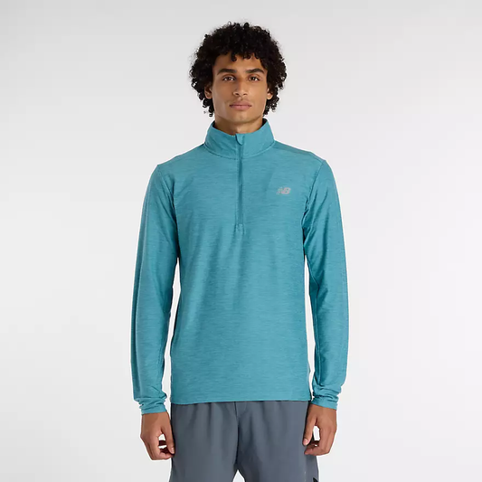 NEW BALANCE SPACE DYE 1/4 ZIP LONG SLEEVE TOP MENS