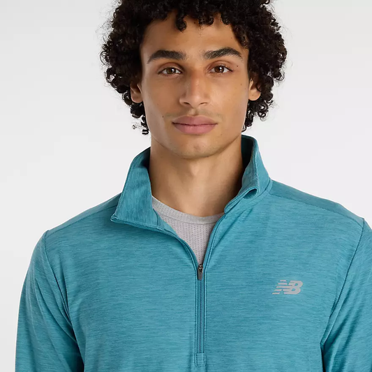 NEW BALANCE SPACE DYE 1/4 ZIP LONG SLEEVE TOP MENS