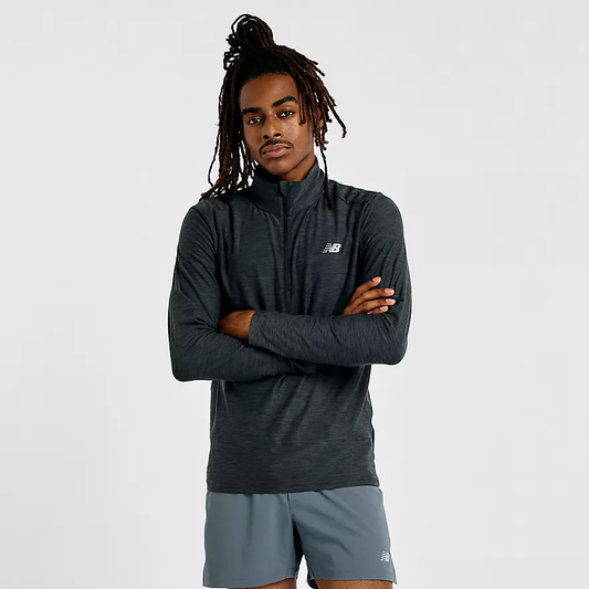 NEW BALANCE SPACE DYE 1/4 ZIP LONG SLEEVE TOP MENS