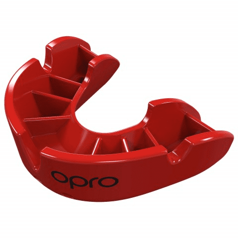 OPRO BRONZE MOUTHGUARD RED SENIOR