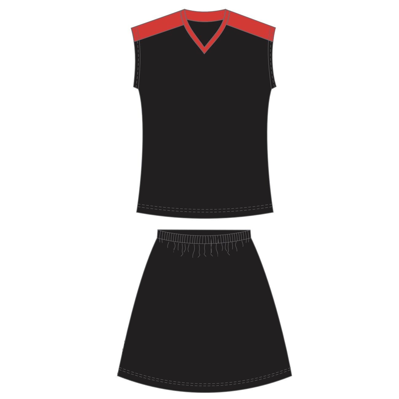 PNS ATTACK FULL NETBALL KIT YOUTH 7 PRINTED POSITION – Poobie Naidoo's