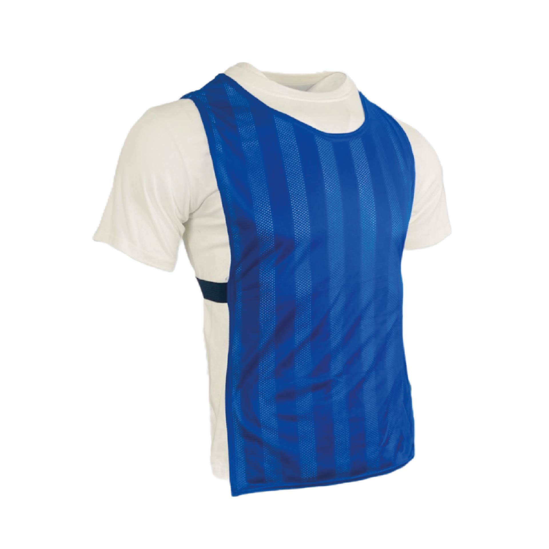 PNS MESH BIBS 10 PC SENIOR ROYAL - pack of 10 royal blue mesh training bibs, product view on white background
