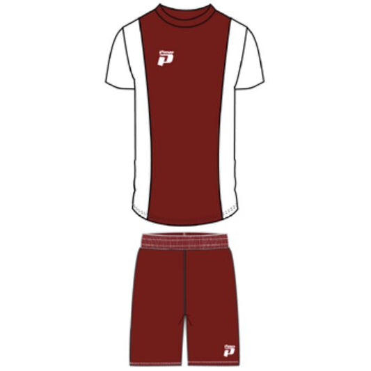 PRIMO CAMP NOU FULL SOCCER KIT PRINTED NUMBERS MAROON / WHITE