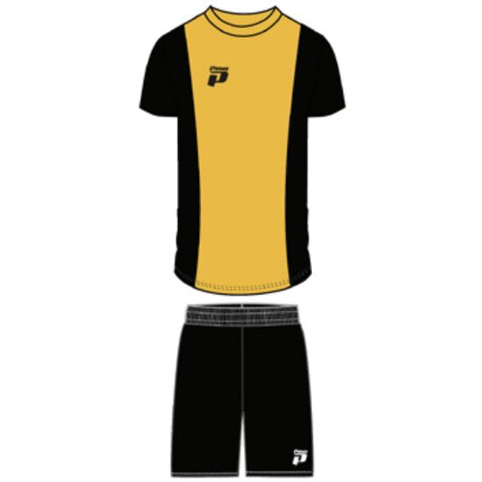 PRIMO CAMP NOU FULL SOCCER KIT PRINTED NUMBERS GOLD / BLACK