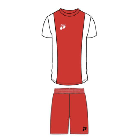 PRIMO CAMP NOU FULL SOCCER KIT PRINTED NUMBERS RED / WHITE