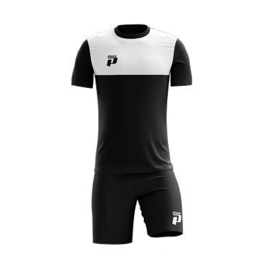 PRIMO ROMA 25 FULL SOCCER KIT BLACK / WHITE