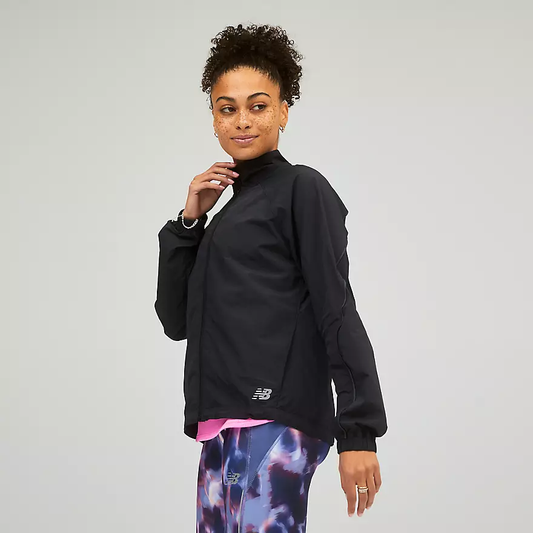 NEW BALANCE PRINTED IMPACT RUN PACKABLE JACKET LADIES