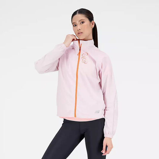 NEW BALANCE PRINTED IMPACT RUN PACKABLE JACKET LADIES