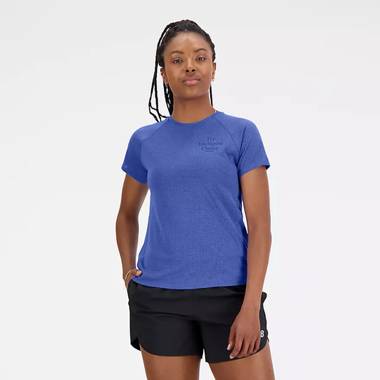NEW BALANCE PRINTED IMPACT SHORT SLEEVE TEE LADIES
