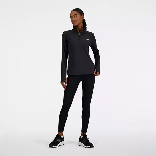 NEW BALANCE SPACE DYE QUARTER ZIP LONG SLEEVE TOP LADIES