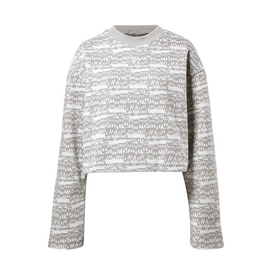 REEBOK MYT PRINTED LONG SLEEVE SWEATSHIRT LADIES