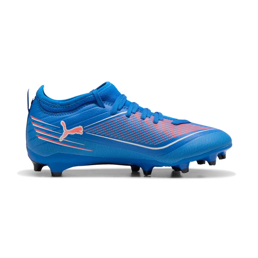 PUMA ULTRA 6 Match FG/AG Junior Soccer Cleats - Ultra Blue, angled side view