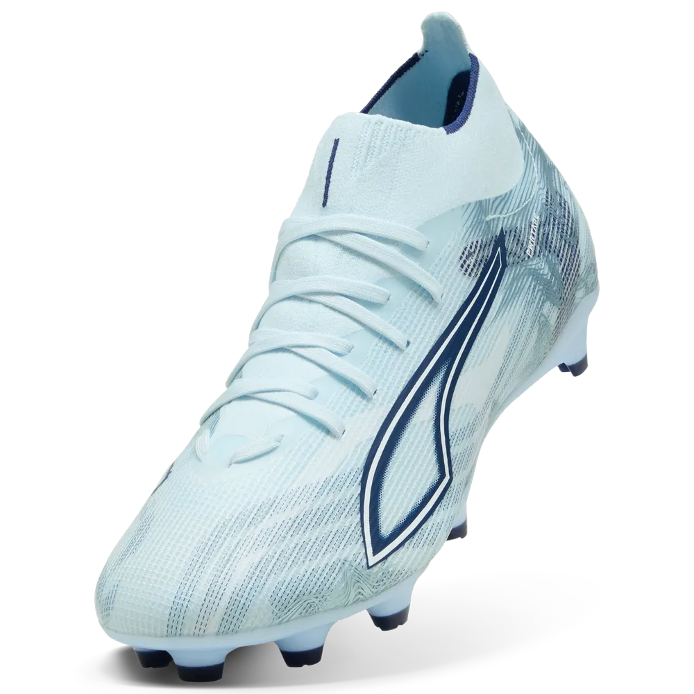 PUMA ULTRA 6 MATCH + FG/AG MENS - Icy Blue/Blue Jewel, medial side view showing Puma branding and ankle support