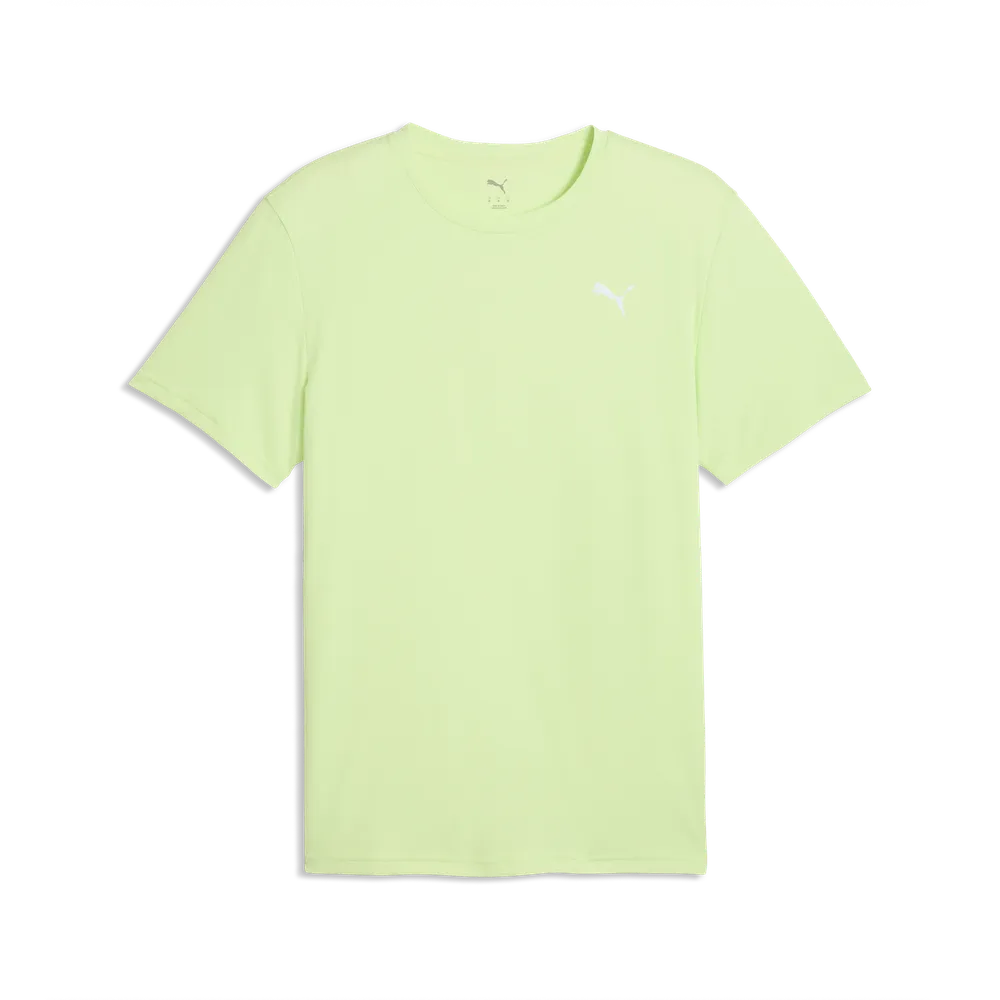 PUMA TRAIN ALL DAY TEXTURE SHORT SLEEVE TEE MENS - Apple Spritz, front view isolated