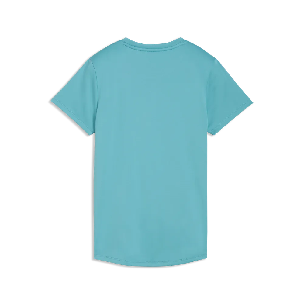 PUMA Training All Day Essential Short Sleeve Tee Ladies - Baltic Sea Blue, back view