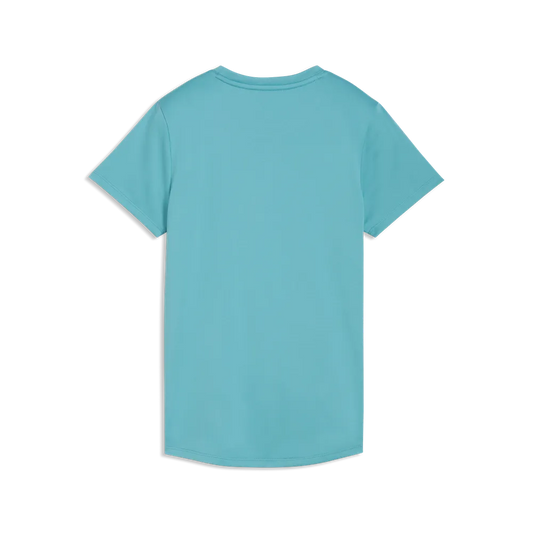 PUMA Training All Day Essential Short Sleeve Tee Ladies - Baltic Sea Blue, back view