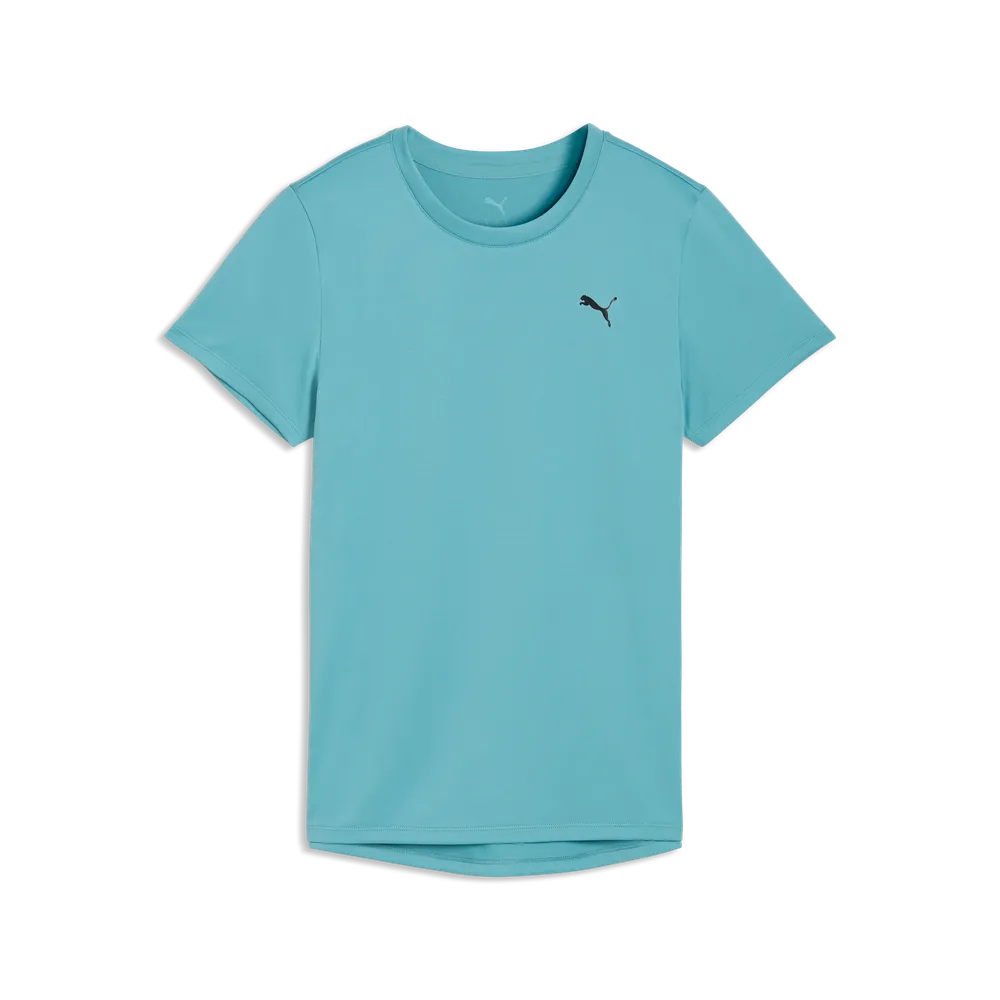PUMA Training All Day Essential Short Sleeve Tee Ladies - Baltic Sea Blue, front view